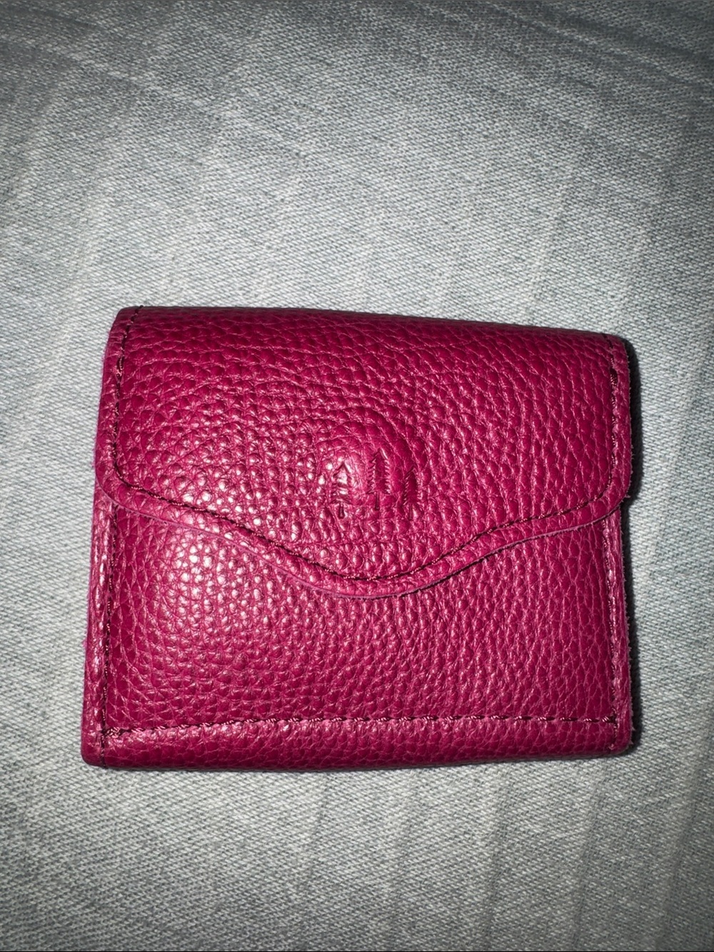 Portland Leather Magenta Pebbled Leather Wallet